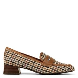DONALD J PLINER “Tristina” Saddle Houndstooth Penny Loafers 7.5 NEW IN BOX